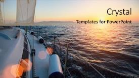 Presentation with luxury yacht - Amazing PPT theme having boracay - yacht at sailing regatta backdrop and a lemonade colored foreground