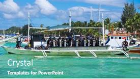  Presentation with boracay - Presentation having boracay-philippines-february-25-2016 background and a teal colored foreground