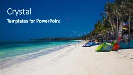  Presentation with boracay beach - Slide deck with boracay-philippines-march-19-2016 background and a dark gray colored foreground