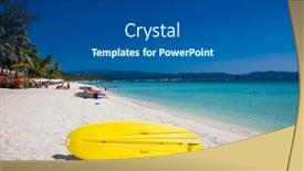  Presentation with boracay beach - Presentation design consisting of boracay-philippines-march-19-2016 background and a dark gray colored foreground