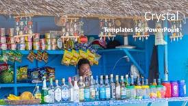  Presentation with boracay beach - Slide set consisting of boracay-philippines-march-31-2018 background and a gray colored foreground