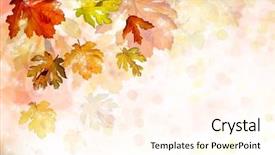  Presentation with abstract leaves - Amazing presentation theme having border - abstract background of autumn leaves backdrop and a cream colored foreground