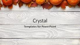  Presentation with autumn leaves - Beautiful PPT layouts featuring border - autumn leaves and pumpkins backdrop and a light gray colored foreground