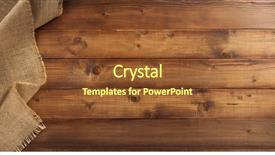  Presentation with rustic wood wooden frame - Slide deck having border - burlap hessian sacking on wooden background and a tawny brown colored foreground