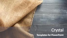  Presentation with border - Beautiful presentation theme featuring border - burlap hessian sacking on wooden backdrop and a gray colored foreground