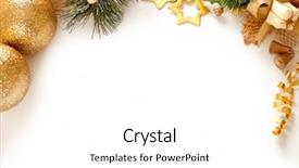  Presentation with decoration - PPT layouts enhanced with border - christmas decoration background with space background and a white colored foreground