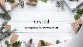  Presentation with white christmas - Presentation design consisting of border - christmas gift knitted blanket background and a sky blue colored foreground