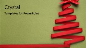  Presentation with christmas tree - Amazing presentation design having border - christmas tree made from ribbon backdrop and a yellow colored foreground