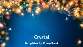  Presentation with blue lights - Cool new slides with border - colorful christmas lights on blue backdrop and a dark gray colored foreground
