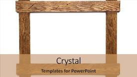  Presentation with frame border - Slide deck consisting of border - empty wooden photo frame isolated background and a coral colored foreground