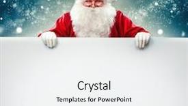  Presentation with advertisement - Amazing slide deck having border - happy santa claus holding blank backdrop and a white colored foreground