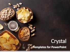Lager Beer And Snacks On Stone Table Nuts PPT Template | CrystalGraphics #9