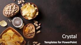  Presentation with snacks - Presentation consisting of border - lager beer and snacks background and a wine colored foreground