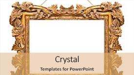  Presentation with frame border - Presentation design with border - retro frame at string isolated background and a yellow colored foreground