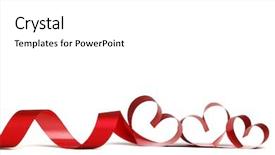  Presentation with valentines day - Colorful slides enhanced with border - ribbon hearts isolated on white backdrop and a white colored foreground