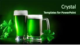  Presentation with green glass - Colorful slide deck enhanced with border art design wide format backdrop and a forest green colored foreground