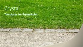  Presentation with border - Slide set having border-between-footpath-and-lawn background and a tawny brown colored foreground