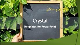  Presentation with frame border - Theme consisting of border classroom - blackboard in wooden frame background and a gray colored foreground