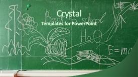  Presentation with back school - Beautiful slide set featuring border classroom - green chalk blackboard written back backdrop and a  colored foreground