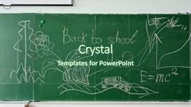  Presentation with back school - Colorful presentation theme enhanced with border classroom - green chalk blackboard written back backdrop and a  colored foreground