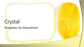  Presentation with cross border - Presentation design featuring cross border - yarn skein of yellow color background and a white colored foreground