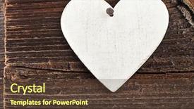  Presentation with love heart - Audience pleasing PPT layouts consisting of border design - love heart hanging on wooden backdrop and a tawny brown colored foreground