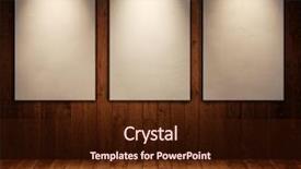  Presentation with room interior design - PPT theme enhanced with border design - picture frames in wooden interior background and a wine colored foreground