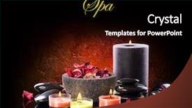  Presentation with spa white orchids black - PPT theme enhanced with border design - spa over black background and a black colored foreground