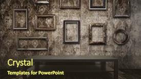  Presentation with interior design - Cool new presentation with border design - vintage interior with table backdrop and a tawny brown colored foreground