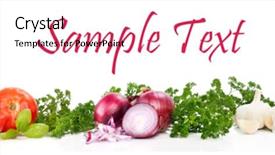  Presentation with vegetables - Presentation design with border design of fresh vegetables background and a lemonade colored foreground