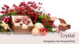  Presentation with designs christmas - Audience pleasing slides consisting of border designs - christmas christmas decoration and gift backdrop and a lemonade colored foreground