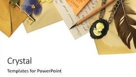  Presentation with photo album - Presentation theme having border for photo-album pages background and a white colored foreground