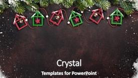  Presentation with snow tree - Slide set with border frame - christmas stone background with snow background and a dark gray colored foreground