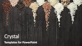  Presentation with rice grain - Presentation design featuring rustic wooden surface background background and a dark gray colored foreground