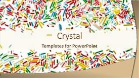  Presentation with sprinkles - Presentation design featuring border frame of colorful candy background and a cream colored foreground