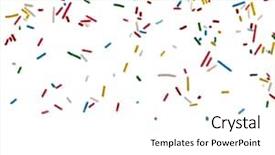  Presentation with frame border - Slide deck consisting of sprinkles isolated on white background background and a white colored foreground