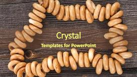  Presentation with frame border - Theme having border frame of sheaf bagels on old ancient wooden texture background and a tawny brown colored foreground