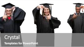  Presentation with collage of diversity people - Colorful slide deck enhanced with collage of group of young backdrop and a  colored foreground