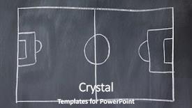  Presentation with soccer field - Cool new slide deck with empty soccer field backdrop and a dark gray colored foreground