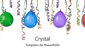  Presentation with balloons - Amazing PPT theme having border made from colorful balloons backdrop and a white colored foreground
