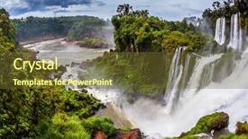  Presentation with brazil national colours - Colorful presentation design enhanced with border of argentina brazil backdrop and a tawny brown colored foreground