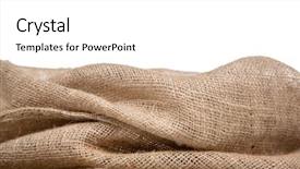  Presentation with woven - Amazing slide deck having border of burlap or jute backdrop and a white colored foreground