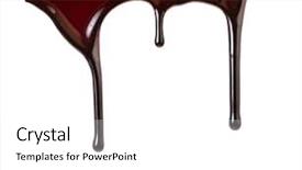  Presentation with syrup - Presentation having border of chocolate syrup leaking background and a white colored foreground