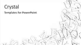  Presentation with alphabet border - Theme featuring border of letters background and a white colored foreground