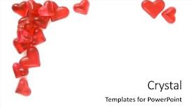  Presentation with candy heart - Cool new theme with close up of spittle bug callitettix versicolor on green leaf backdrop and a tawny brown colored foreground