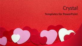  Presentation with border pink - Slide deck featuring red pink and white heart background and a red colored foreground