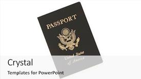  Presentation with passport - Slides having border patrol - us passport background and a white colored foreground