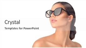  Presentation with girl model - PPT theme having border protection - beauty fashion model girl wearing background and a white colored foreground