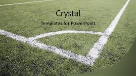  Presentation with football stadium - Cool new theme with border soccer - corner lines in an football backdrop and a mint green colored foreground