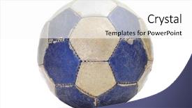  Presentation with old school punk rock leather - PPT theme with border soccer - old leather ball background and a white colored foreground